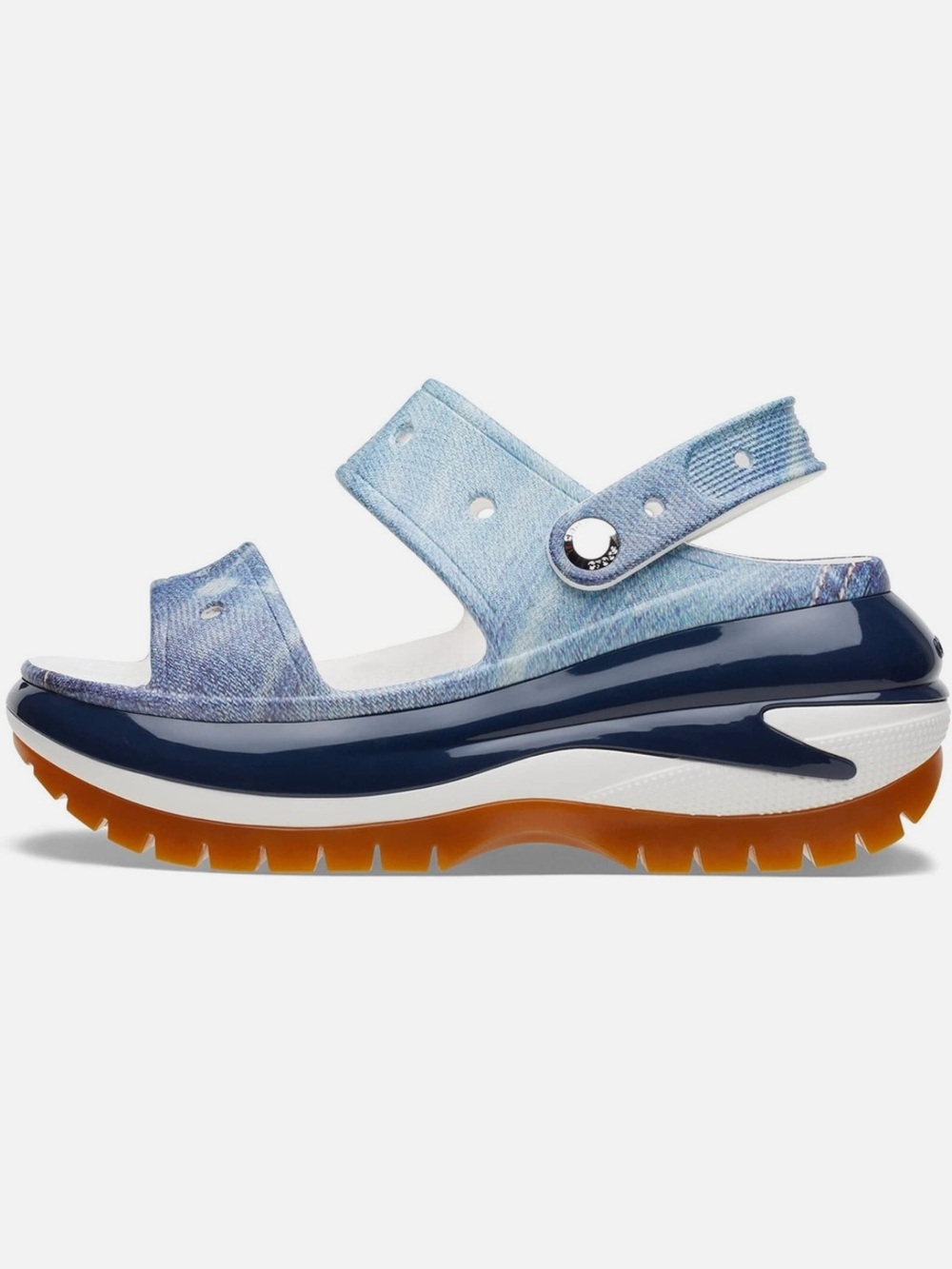 Crocs Mega Crush Denim Platform Sandals 8